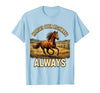 Mademark Horses Over Highways Always Equestrian Design T-Shirt - Men - Baby Blue