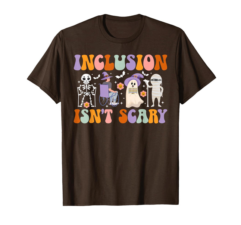 Halloween Applied Behavior Analysis Ghost Groovy Spooky ABA Therapist Halloween Groovy ABA Therapy T-Shirt - Brown