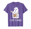 Funny Halloween Vibes Trick Or Treating I Got A Rock Funny Halloween Trick Or Treating Ghost T-Shirt - Purple Heather