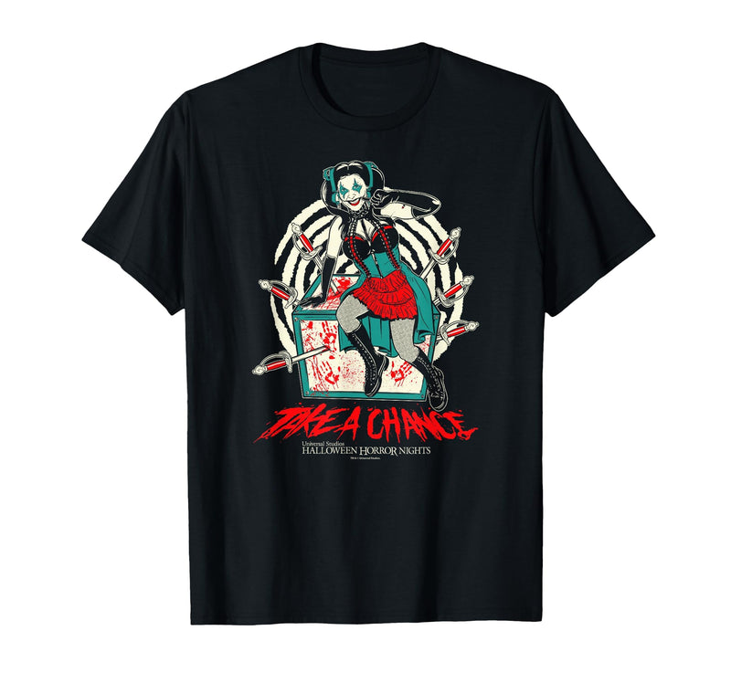 Halloween Horror Nights HHN Take A Chance T-Shirt - As Pictured