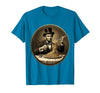 Mademark Funny Monkey Eating Spaghetti With Fork Illustration T-Shirt - Men - Sapphire Blue