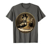 Mademark Funny Monkey Eating Spaghetti With Fork Illustration T-Shirt - Men - Asphalt Grey
