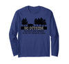 Nature Lover, Hiking Lover, Camping Lover Gifts Go Outside Worst Case Scenario Bear Long Sleeve T-Shirt - Navy Blue