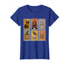 Halloween Stamp Cute Ghost Cute Fall Apparel Vintage Halloween Stamp Cute Ghost Pumpkin Cat Retro Fall T-Shirt - Royal Blue