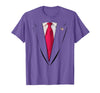 USA Trump Suit T-shirt Easy Halloween Costume USA President Trump Suit Easy Halloween Costume T-Shirt - Purple Heather