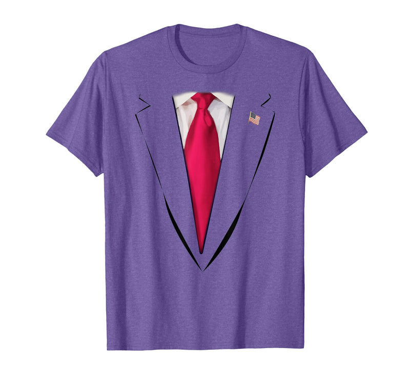USA Trump Suit T-shirt Easy Halloween Costume USA President Trump Suit Easy Halloween Costume T-Shirt - Purple Heather