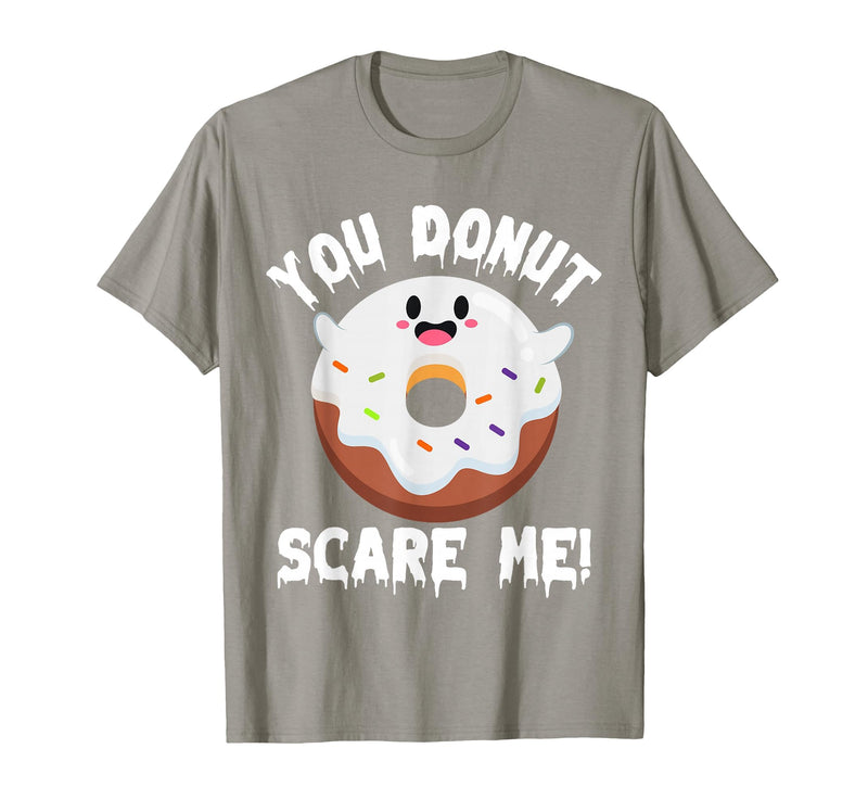 Donut Halloween Shirt Halloween Donut Costume Kids Men Women Doughnut Scare Me T-Shirt - Slate Grey