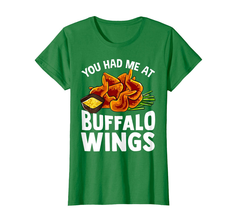 Homewise Shopper Buffalo Wings Buffalo Wings Funny Appetizer T-Shirt - Kelly Green