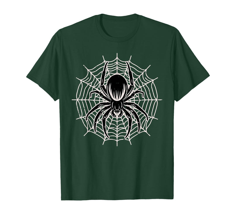 Halloween Shirts For Women Men Kids Boys Girls Halloween Spider with Web Vintage Costume Men Boys Kid Women T-Shirt - Dark