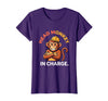 Mademark Head Monkey In Charge Circus Boss Design T-Shirt - Women - Purple