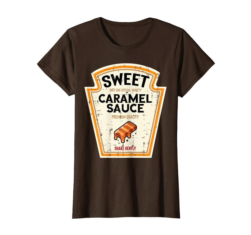 Halloween Shirts For Women Men Kids Boys Girls Halloween Caramel Sauce Funny Food Costume Women Men Kids T-Shirt - Brown