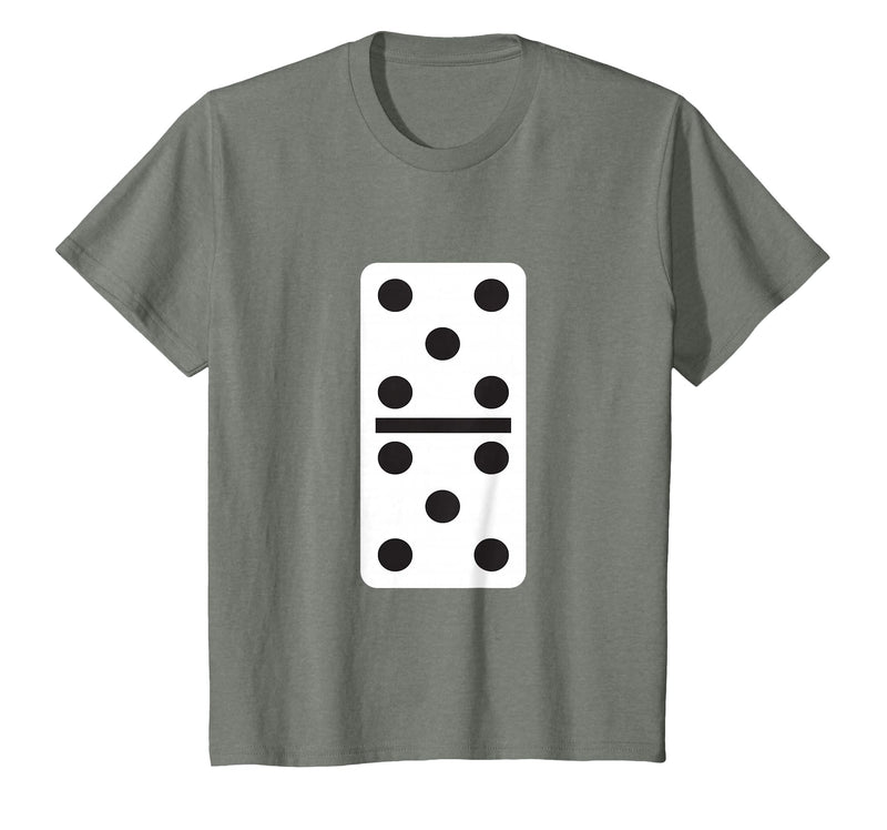 Fun and Easy Halloween Costume T-Shirts - Dominoes Double Five Dominoes Halloween Costume 5 Domino Game T-Shirt - Olive