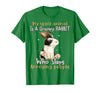 Cute Rabbit Lover Bunny Graphic T-Shirt (Dark Heather Grey) in Kelly Green
