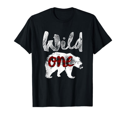Cow 1st Birthday Lumberjack Buffalo Plaid T-Shirt