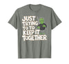 Halloween Tshirt Frankenstein Monster Costume Men Just Trying to Keep It Together Shirt Halloween Frankenstein T-Shirt -