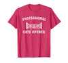 cow apparel Professional gate Opener, Cow Gate Opener T-Shirt - Red Heather