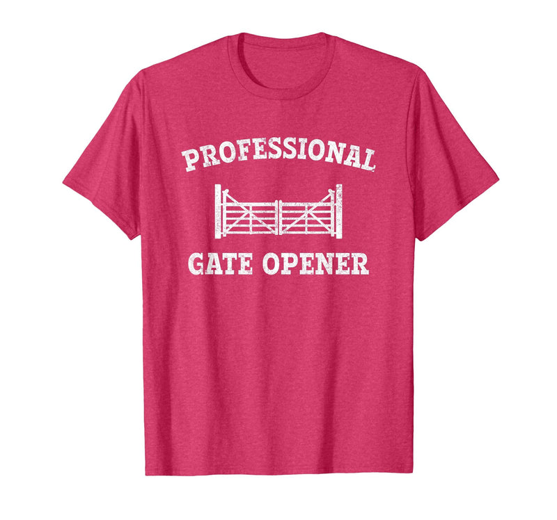 cow apparel Professional gate Opener, Cow Gate Opener T-Shirt - Red Heather