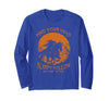Mind Your Head Sleepy Hollow Headless Horseman Halloween Long Sleeve T-Shirt - Royal Blue