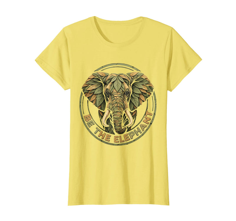 Mademark Be the Elephant Strength and Wisdom Design T-Shirt - Women - Lemon Yellow