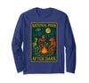 National Park After Dark Tee National Park After Dark: Alien Bigfoot Bear Camping Long Sleeve T-Shirt - Navy Blue