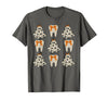 Dentist Dental Halloween Costume Tee Gifts Floral Ghost Teeth Dental Dentist Halloween Costume T-Shirt - Asphalt Grey