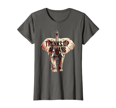 Mademark Trunks Up Always Elephant Graphic Design T-Shirt - Women