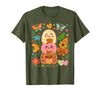 Mexican Spanish Latina Halloween Season Mexican Boo Pan Dulce Spooky Season Halloween Pantasmas T-Shirt - Olive Green