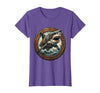 Mademark Shark Mech Robot Rising From The Ocean Graphic T-Shirt - Red