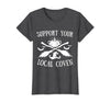 Support Your Local Coven Halloween tee Support Your Local Coven Halloween Coven Witch T-Shirt - Dark Heather Grey