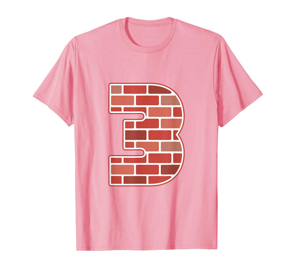 DK Three Little Pigs Halloween Costume Tees Three Little Pigs 3 Halloween Group Costume Kids Adults T-Shirt - Pink