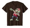 Halloween Shirts Women Men Kids Dabbing Zombie Brain Halloween Scary Dab Dance Boys Teen Men T-Shirt - Brown