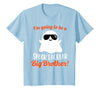 Halloween Pregnancy Announcements by HotW Big Brother Pregnancy Announcement Ghost Funny Boy Halloween T-Shirt - Baby Blue