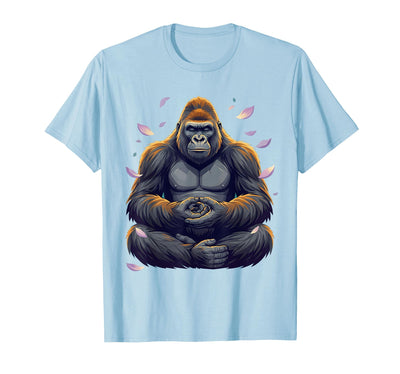 Meditating Gorilla Zen Monkey Graphic Design T-Shirt - Men