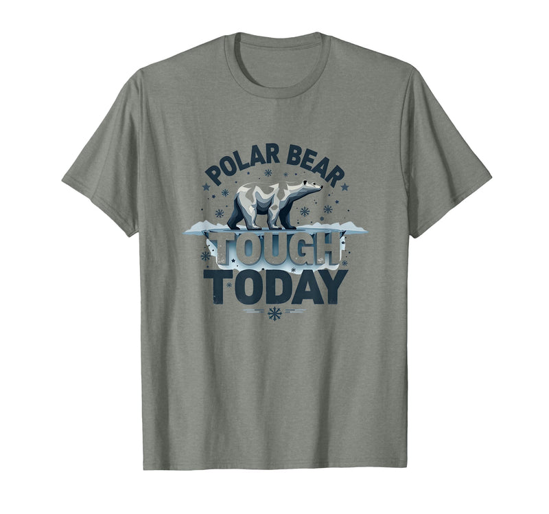 Mademark Polar Bear Tough Today Cool Arctic Design T-Shirt - Olive Heather