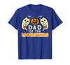 Mens Halloween Shirts For Dad Daddy Papa Men Halloween Dad of Monsters Funny Family Costume Papa Daddy T-Shirt - Royal Blue