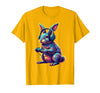 Rabbit Gaming Animal Video Games Funny Rabbit T-Shirt in Golden Yellow
