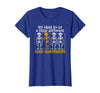 Orange Ribbon ADHD Awareness clothing Halloween Skeleton ADHD Awareness T-Shirt - Royal Blue