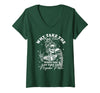 Funny Skeleton Meme Quote Sarcastic Humor Adult Women's Why Take The High Road When You Can Take The Psycho Path V-Neck