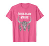Chickasaw Pride Native American Nice Gifts Chickasaw Pride Tribe Native American Indian Buffalo T-Shirt - Pink Heather