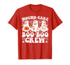 Wound Care Nurse Boo Boo Crew Halloween Wound Care Boo Boo Crew Nurse Funny Ghost Halloween Nurse T-Shirt - Red