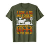 Cow A Pig And A Chicken gift idea A Cow A Pig and A Chicken Walk Into A BBQ The End Barbecue T-Shirt - Olive Green