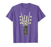 Rock and Wear Gifts Men Women Kids Skeleton Guitar Hand Rock On Guitarist Rock Band Music T-Shirt - Purple Heather