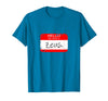 Hello My Name is Funny Halloween Costume Tees Hello My Name is Zeus Funny Halloween Greek Gods Tshirt T-Shirt - Sapphire Blue