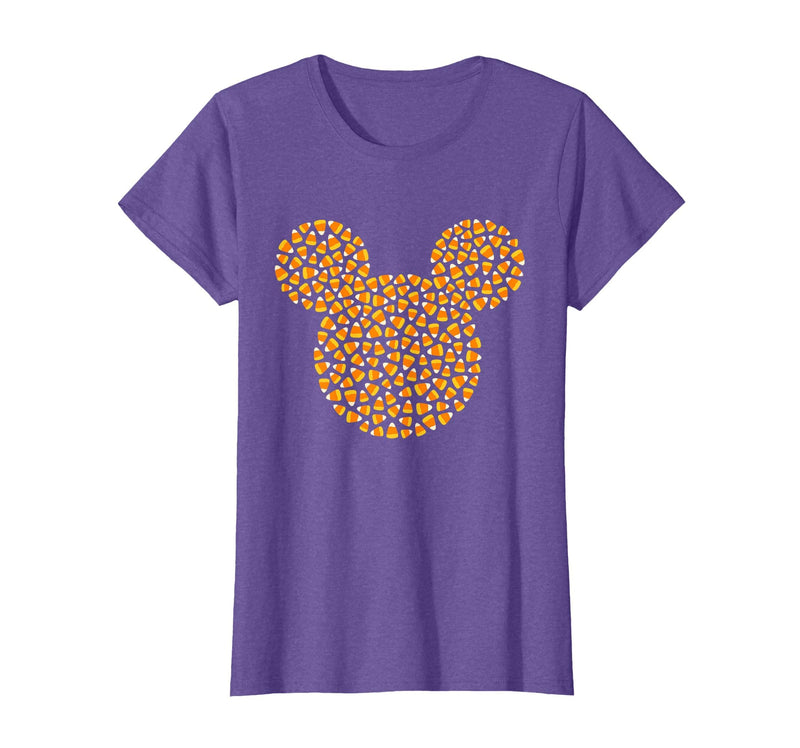 Disney Mickey Mouse Candy Corn Halloween T-Shirt - Purple Heather