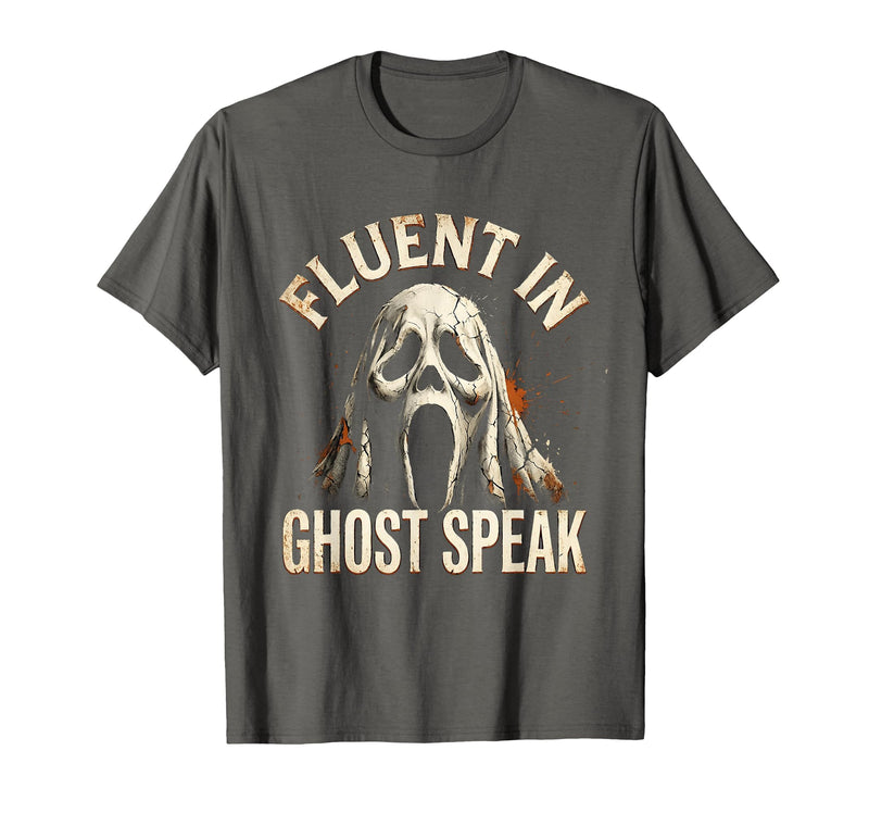 Mademark Ghost & Spirits - Ghost (99 Problems All) T-Shirt - Asphalt Grey-fluent in Ghost Speak