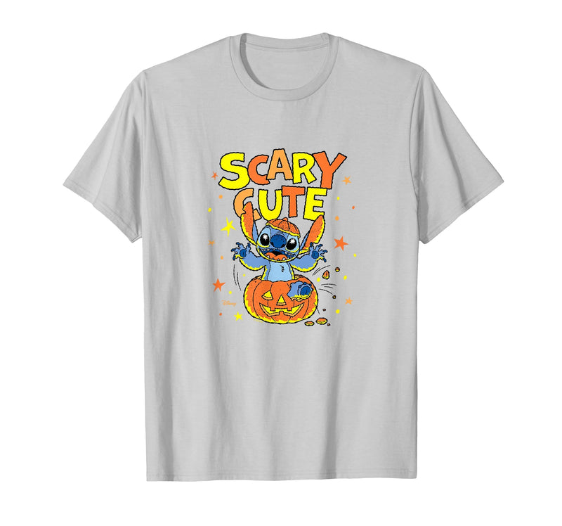 Disney Stitch Halloween Fun T-Shirt - Silver Grey