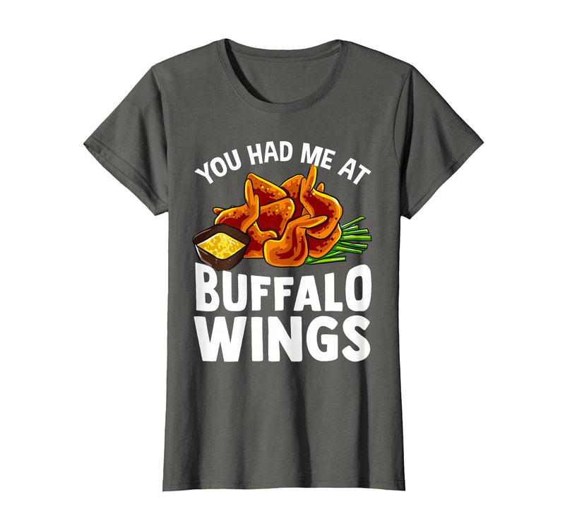 Homewise Shopper Buffalo Wings Buffalo Wings Funny Appetizer T-Shirt - Asphalt Grey