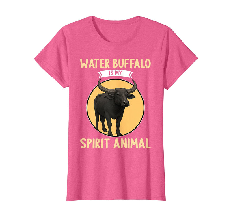 Water Buffalo Lovers Shop Water Buffalo is My Spirit Animal Water Buffalo T-Shirt - Pink Heather
