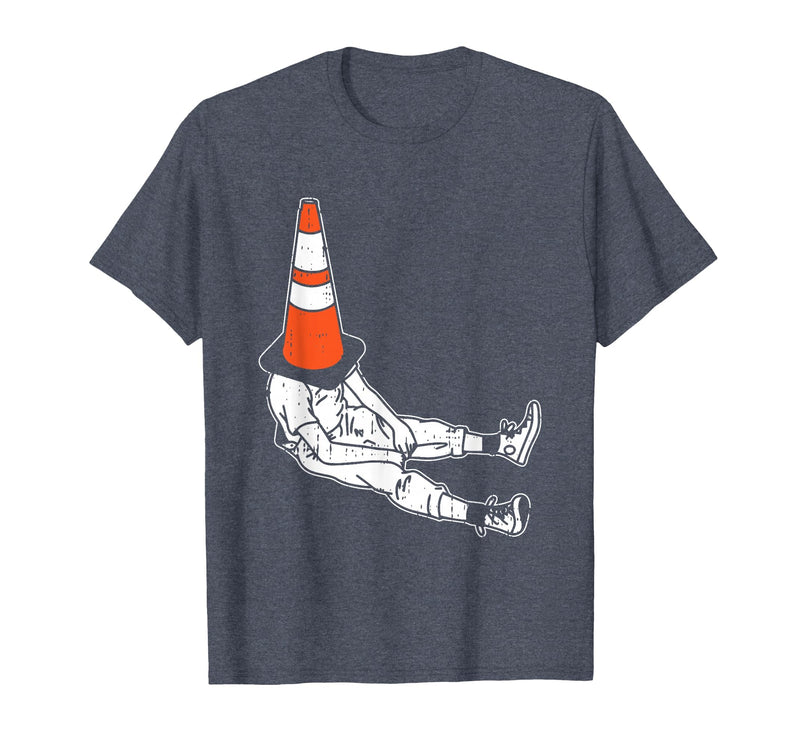 Halloween Shirts Traffic Cone Men Women Kids Traffic Cone Halloween Costume Funny Lazy Men Women Kids T-Shirt - Heather Blue