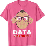 Data Monkey Data Evaluator Code Programmer T-Shirt - Pink Heather